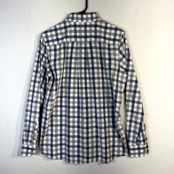 Johnnie-O Hangin' Out‎ Womens Plaid Blue/white Button Shirt Size 16 - Picture 3 of 11
